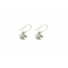 Handcrafted 925 sterling Tribal silver dangling Earring Elephant 3.8 Grams